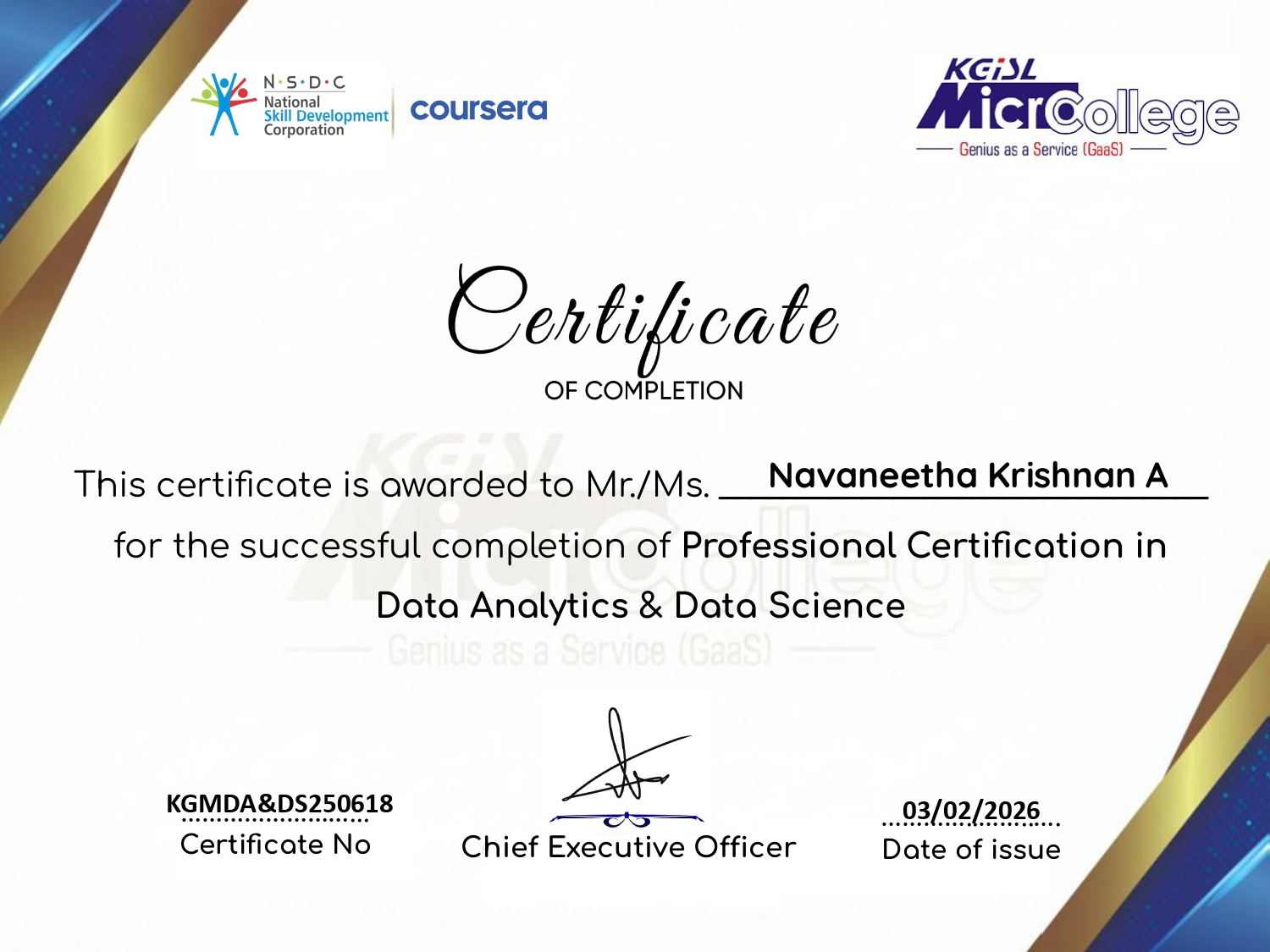Certificate 3